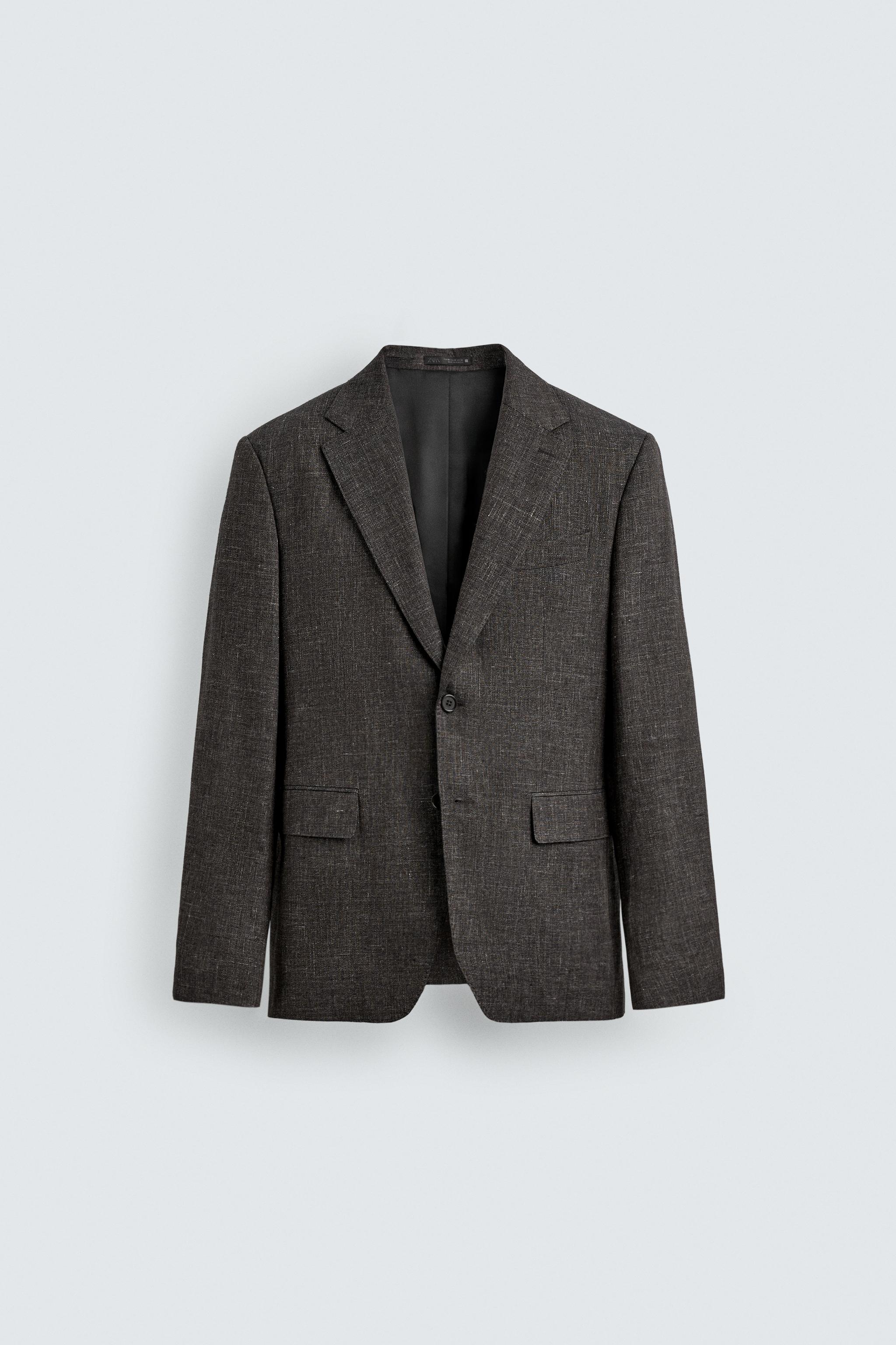REGULAR FIT TEXTURED SUIT JACKET